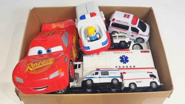 Surprise Eggs transform into cars and trucks in water