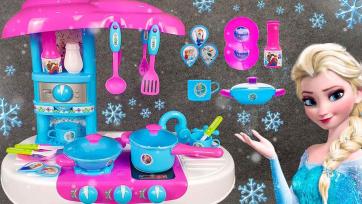 Frozen Kitchen Playset Magic Cooking with Elsa Toys for Kids