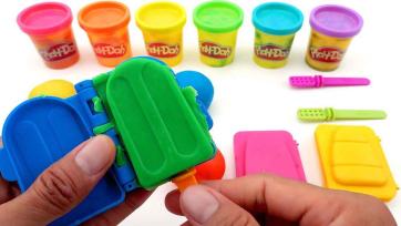 Play-Doh Rainbow Ice Pops Fun with Bright Colors and Molds