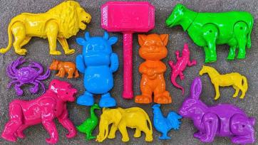 Colorful Animal Toys Adventure - Learn Colors with Fun Animal Figures