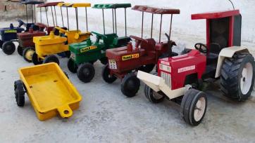 Colorful Toy Tractors Parade - Fun Farm Vehicles Video for Kids