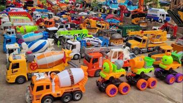 Colorful Toy Trucks Parade - Fun Construction Vehicles for Kids