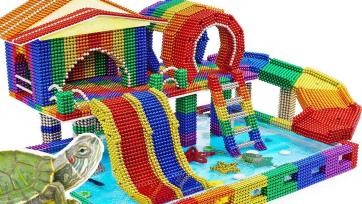 Tiny Turtle’s Rainbow Magnet Ball Water Park Adventure