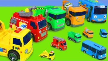 Colorful Toy Trucks and Buses for Kids - Fun Vehicle Adventure and Learning Playtime