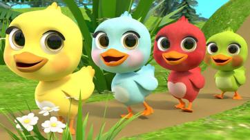 Four Little Ducks Hatch and Play - Learning Colors for Kids