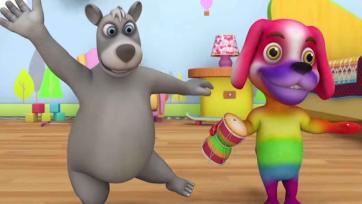 Colorful Puppy and Friendly Bear Discover Music and Fun - Clay Kids Story