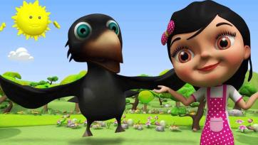 Colorful Egg Surprise with Crow and Little Girl - Funny Toy Adventure for Kids