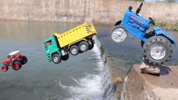 Tiny Tractors and Trucks Splash Adventure at the River Dam