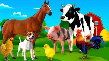 Happy Farm Friends Song for Kids - Learn Animals, Sounds, and Colors