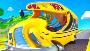 Magic Rainbow Bus Ride for Kids - Learn Colors with a Happy School Bus