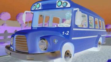 Magic Blue Bus Adventure Through a Colorful Dreamy Town for Kids