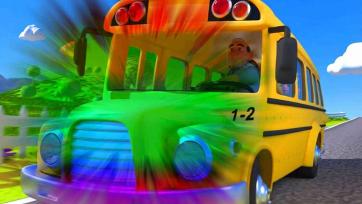 Rainbow School Bus Adventure for Kids - Colors, Fun Ride, Learning Journey