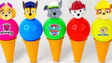 Paw Patrol Ice Cream Color Adventure for Toddlers and Preschool Kids
