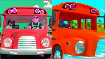 Colorful Cartoon Buses Adventure with Friendly Driver and Happy Kids